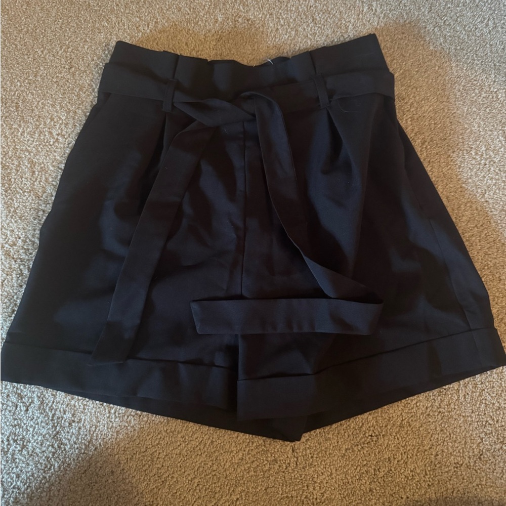 ASOS NWT Black Tie Waist Shorts